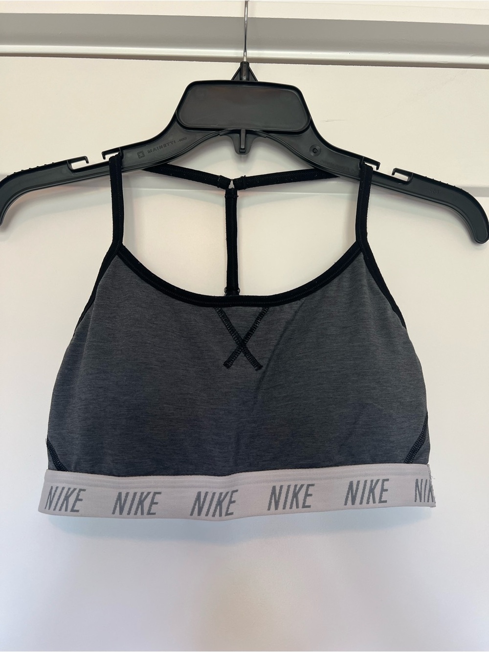 Nike Gray Racerback Sports Bralette with Branded Band